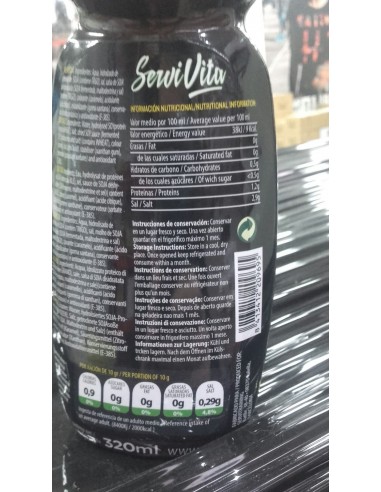 SERVIVITA Salse -Condimenti Zero Calorie Salsa di Soia Servivita Zero  Grassi 320 Ml.