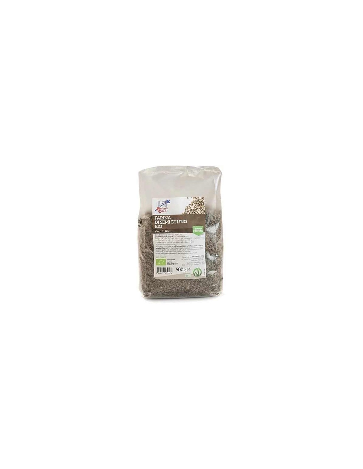 La Farina di Semi di Lino è realizzata esclusivamente con semi da  agricoltura biologica certificata in vendita su Sole & Sale
